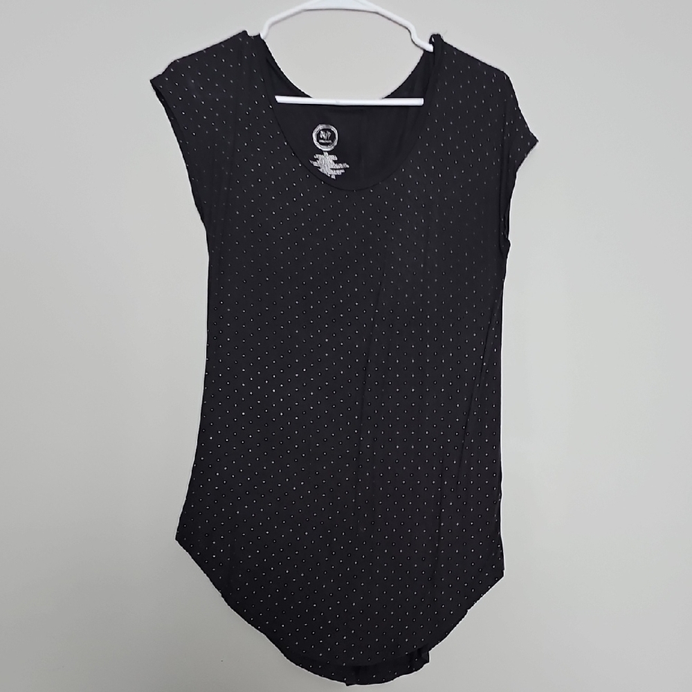 Black Polka Dot Women's Top